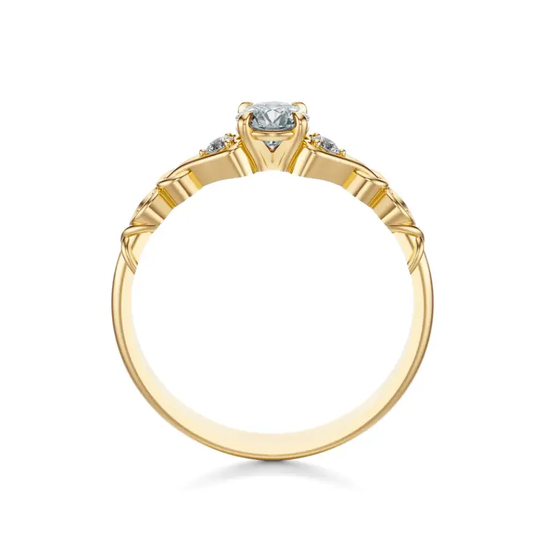 Pierścionek złoty z diamentami AJPZ_062